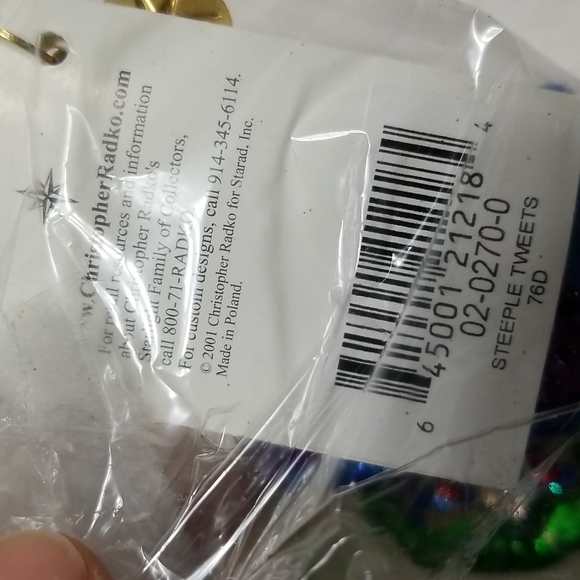 VINTAGE CHRISTOPHER RADKO CHURCH CHRISTMAS ORNAMENT - Picture 7 of 10